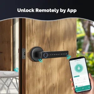 MOES Tuya Bluetooth Smart Fingerprint Door Handle Lock Electronic Password APP Remote Unlock Hotel Apartment Office Rental House - Image 4