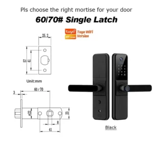 YRHAND H01 Tuya WiFi Smart Door Lock – Biometric, Camera & Fingerprint | IP66 Waterproof Security - Image 16