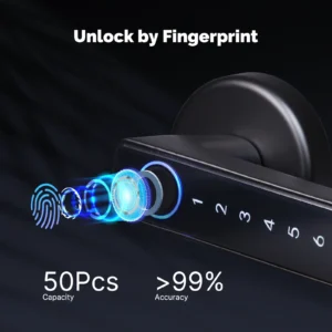 MOES Tuya Bluetooth Smart Fingerprint Door Handle Lock Electronic Password APP Remote Unlock Hotel Apartment Office Rental House - Image 2