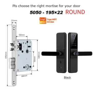 YRHAND H01 Tuya WiFi Smart Door Lock – Biometric, Camera & Fingerprint | IP66 Waterproof Security - Image 12