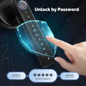 MOES Tuya Bluetooth Smart Fingerprint Door Handle Lock Electronic Password APP Remote Unlock Hotel Apartment Office Rental House - Image 3