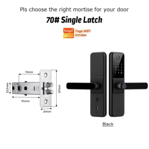 YRHAND H01 Tuya WiFi Smart Door Lock – Biometric, Camera & Fingerprint | IP66 Waterproof Security - Image 17