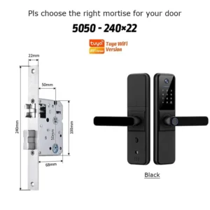 YRHAND H01 Tuya WiFi Smart Door Lock – Biometric, Camera & Fingerprint | IP66 Waterproof Security - Image 11