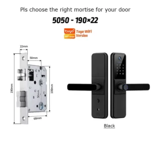 YRHAND H01 Tuya WiFi Smart Door Lock – Biometric, Camera & Fingerprint | IP66 Waterproof Security - Image 10