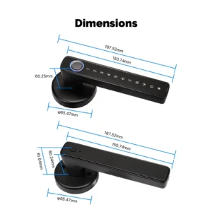 MOES Tuya Bluetooth Smart Fingerprint Door Handle Lock Electronic Password APP Remote Unlock Hotel Apartment Office Rental House - Image 6