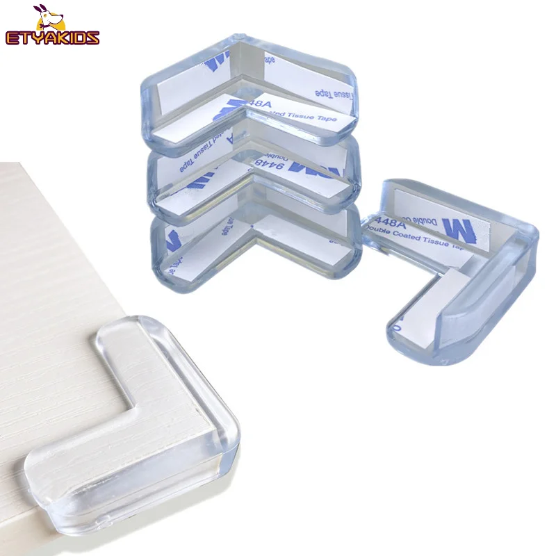 4pcs Transparent Right Angle Table Corner Guards – Baby & Child Safety Furniture Edge Protectors