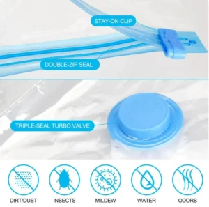 Mini Vacuum Sealer Pump - Electric Compression Bag Suction Machine for Clothes, Food, and Space Saver Storage Organizer - Image 6
