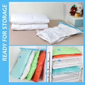 5PCS Vacuum Compression Bags for Clothes, Quilts, and Bedding – Transparent, Space-Saving Underbed Storage with Air Pump - Image 6