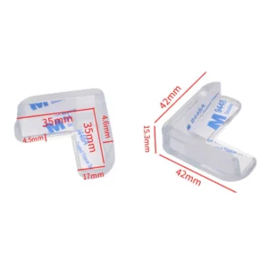 4pcs Transparent Right Angle Table Corner Guards – Baby & Child Safety Furniture Edge Protectors - Image 4